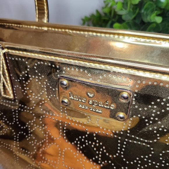 Kate Spade Gold tote - Picture 3 of 7